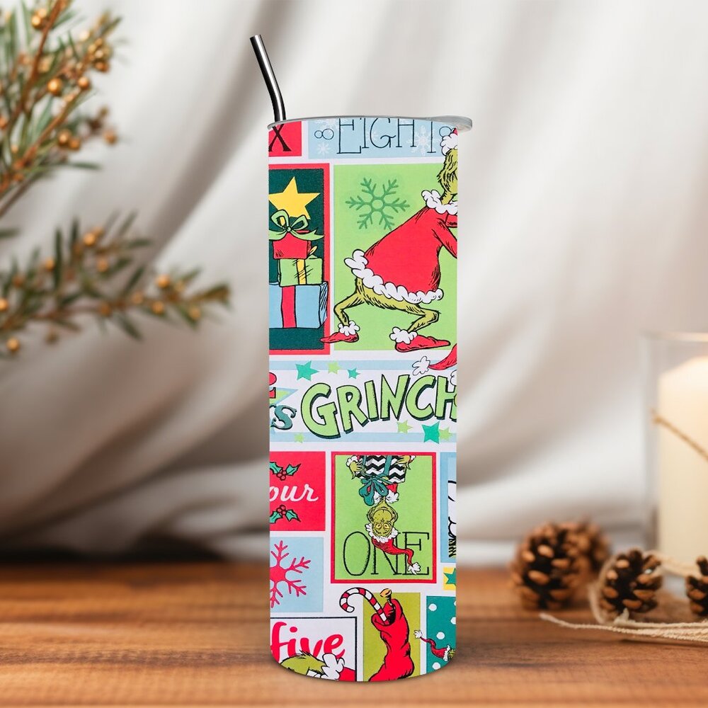 12 Days of Christmas Grinch 20 oz Tumbler - Picture 4 of 5